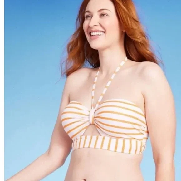 Striped Halter Bikini Top - Picture 2 of 3